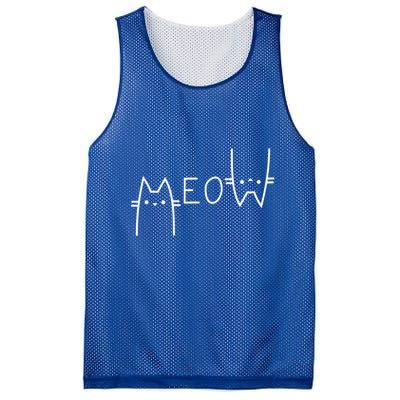 Meow Cat Meow Kitty Funny Cats Mom And Cat Dad Gift Mesh Reversible Basketball Jersey Tank