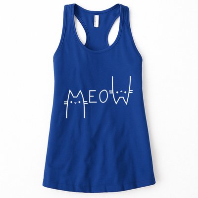 Meow Cat Meow Kitty Funny Cats Mom And Cat Dad Gift Womens Tank Top