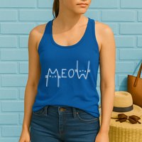 Meow Cat Meow Kitty Funny Cats Mom And Cat Dad Gift Womens Tank Top