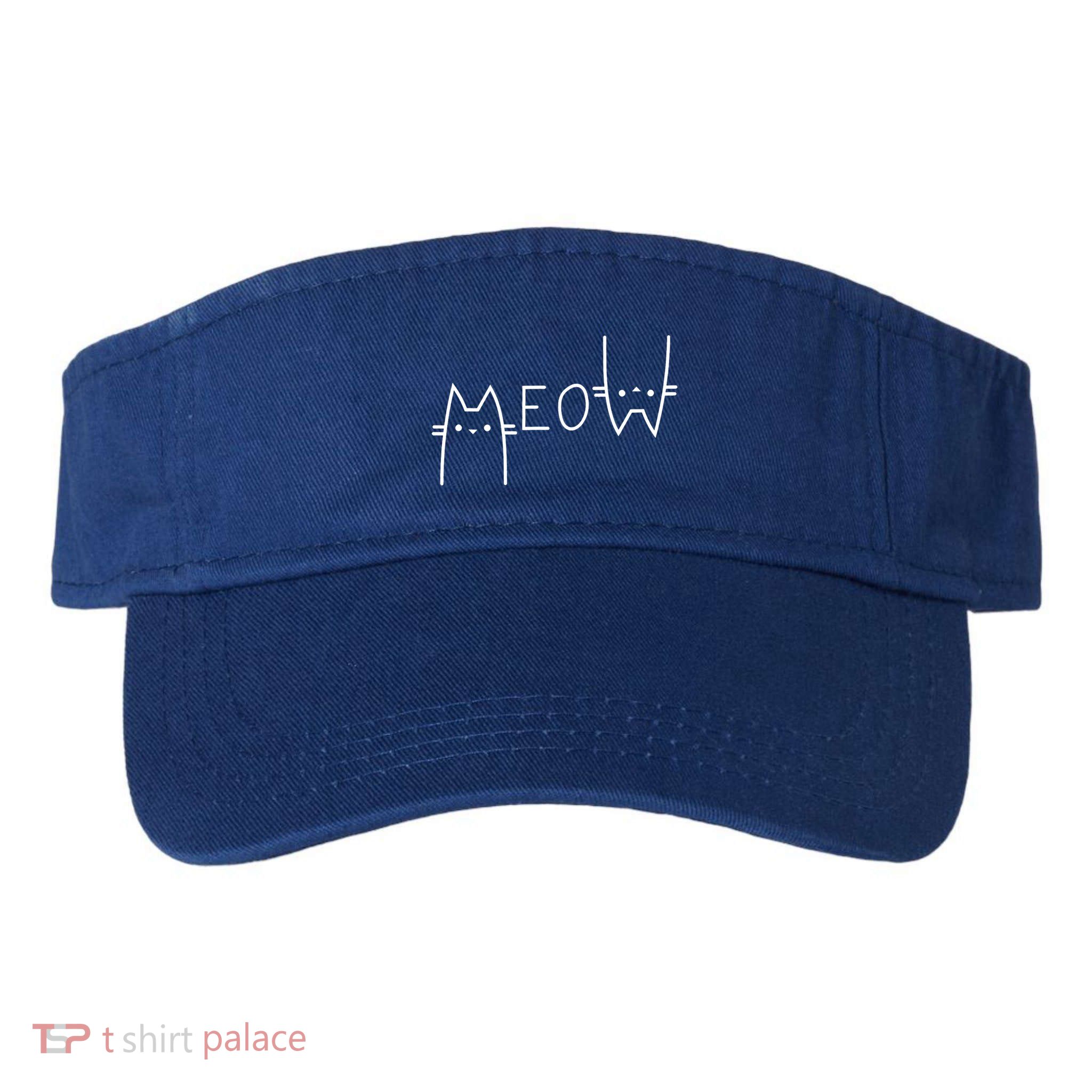 Meow Cat Meow Kitty Funny Cats Mom And Cat Dad Gift Visor