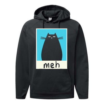 Meh Cat Meow Kitty Cat Lover Japanese Cat Kawaii Anime Performance Fleece Hoodie