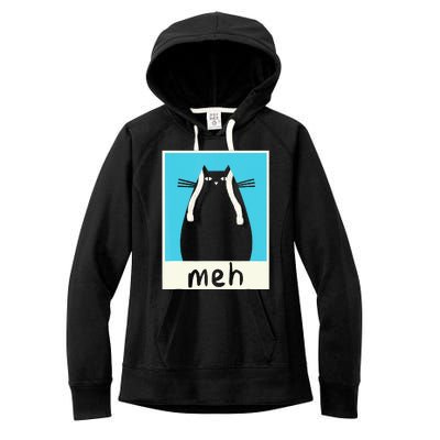 Meh Cat Meow Kitty Cat Lover Japanese Cat Kawaii Anime Women's Fleece Hoodie