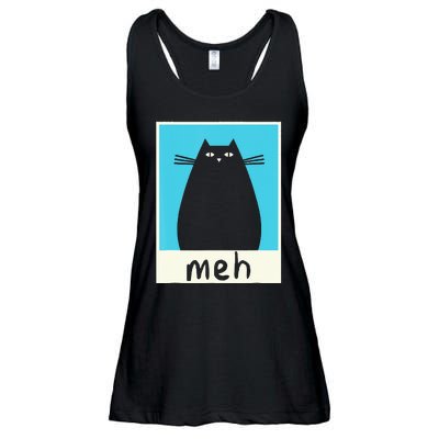 Meh Cat Meow Kitty Cat Lover Japanese Cat Kawaii Anime Ladies Essential Flowy Tank