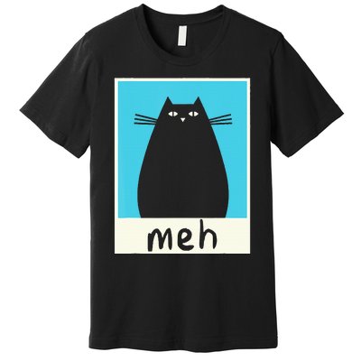 Meh Cat Meow Kitty Cat Lover Japanese Cat Kawaii Anime Premium T-Shirt