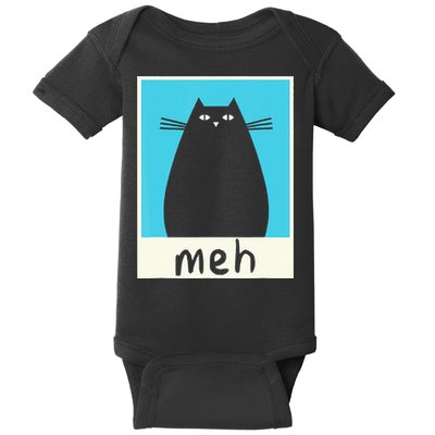 Meh Cat Meow Kitty Cat Lover Japanese Cat Kawaii Anime Baby Bodysuit