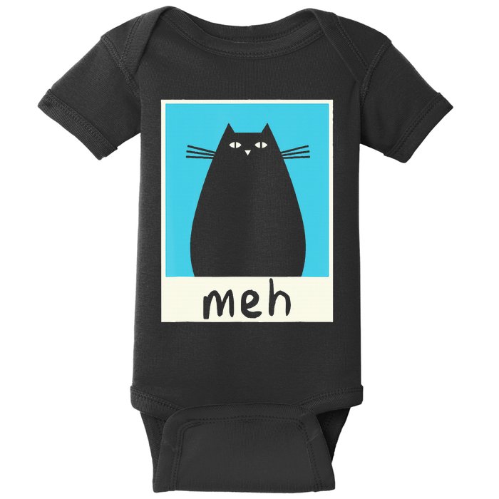 Meh Cat Meow Kitty Cat Lover Japanese Cat Kawaii Anime Baby Bodysuit