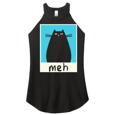 Meh Cat Meow Kitty Cat Lover Japanese Cat Kawaii Anime Women's Perfect Tri Rocker Tank