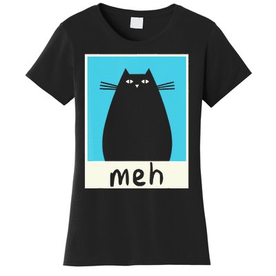 Meh Cat Meow Kitty Cat Lover Japanese Cat Kawaii Anime Women's T-Shirt