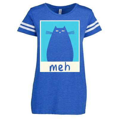 Meh Cat Meow Kitty Cat Lover Japanese Cat Kawaii Anime Enza Ladies Jersey Football T-Shirt