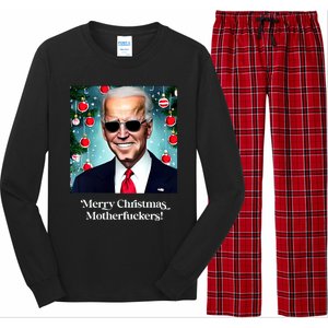 Merry Christmas Motherfuckers Funny Joe Biden Dark Brandon Christmas Holiday Long Sleeve Pajama Set