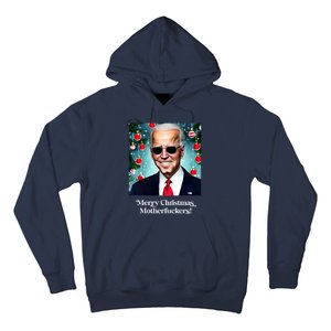 Merry Christmas Motherfuckers Funny Joe Biden Dark Brandon Christmas Holiday Hoodie