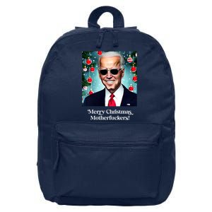 Merry Christmas Motherfuckers Funny Joe Biden Dark Brandon Christmas Holiday 16 in Basic Backpack