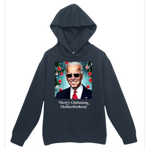 Merry Christmas Motherfuckers Funny Joe Biden Dark Brandon Christmas Holiday Urban Pullover Hoodie