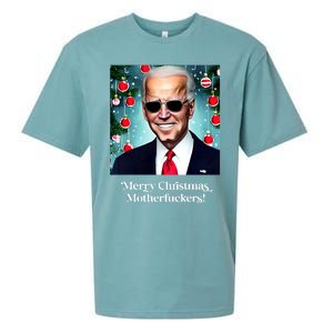 Merry Christmas Motherfuckers Funny Joe Biden Dark Brandon Christmas Holiday Sueded Cloud Jersey T-Shirt