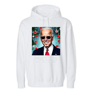 Merry Christmas Motherfuckers Funny Joe Biden Dark Brandon Christmas Holiday Garment-Dyed Fleece Hoodie