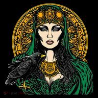 Morrigan Celtic Mythology Irish Goddess Of Death Sustainable Bucket Hat