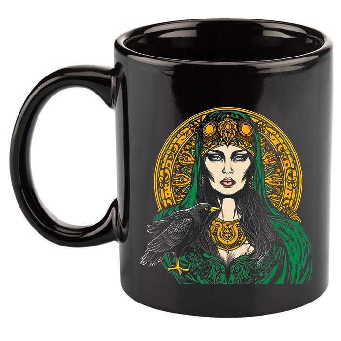 Morrigan Celtic Mythology Irish Goddess Of Death 11oz C Handle Ceramic Mug