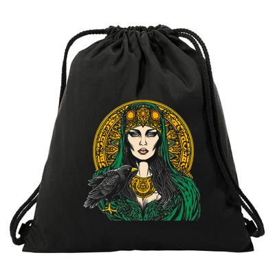 Morrigan Celtic Mythology Irish Goddess Of Death Drawstring Bag