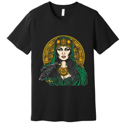 Morrigan Celtic Mythology Irish Goddess Of Death Premium T-Shirt