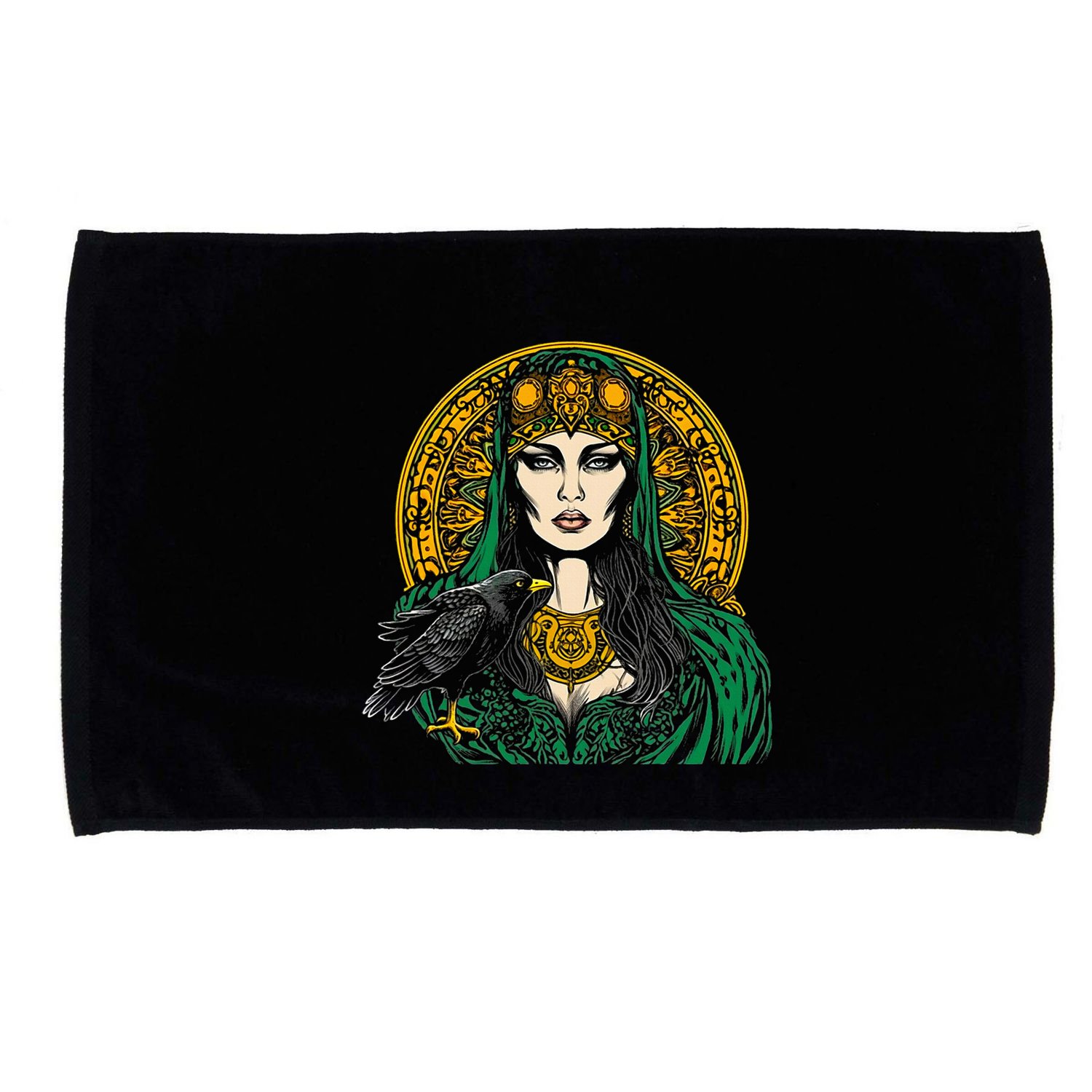Morrigan Celtic Mythology Irish Goddess Of Death Microfiber Hand Towel