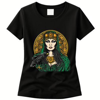 Morrigan Celtic Mythology Irish Goddess Of Death Womens T-Shirt