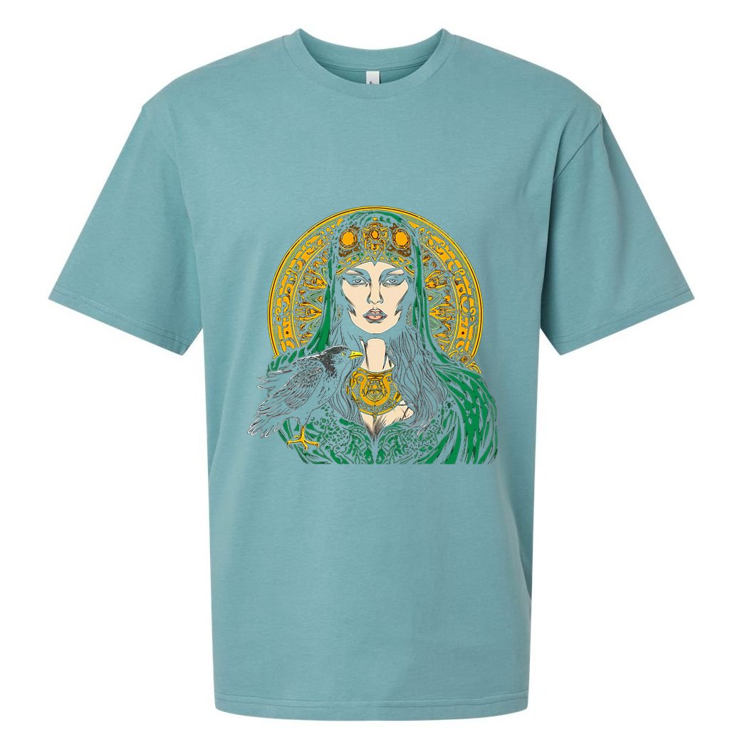 Morrigan Celtic Mythology Irish Goddess Of Death Sueded Cloud Jersey T-Shirt