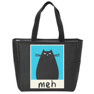 Meh Cat Meow Kitty Cat Lover Japanese Cat Kawaii Anime Zip Tote Bag