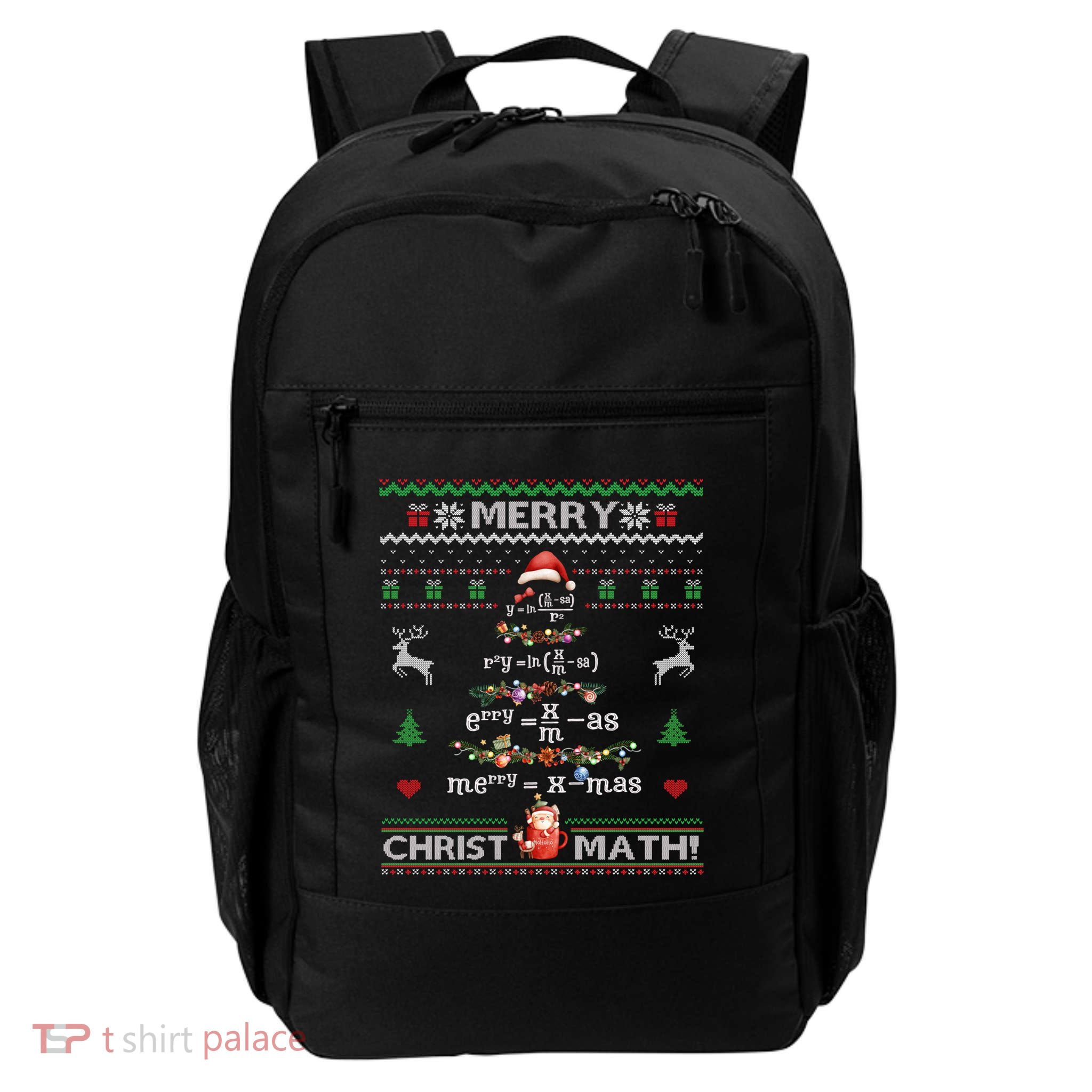Merry Christmath Math Christmas Tree Ugly Teacher Cute Gift Daily Commute Backpack