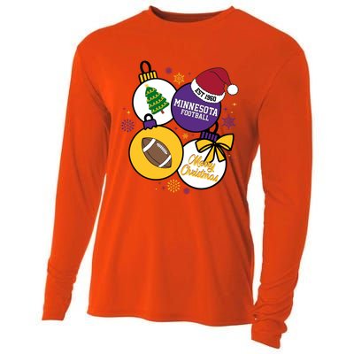 Merry Christmas Minnesota football Est 1960 Cooling Performance Long Sleeve Crew