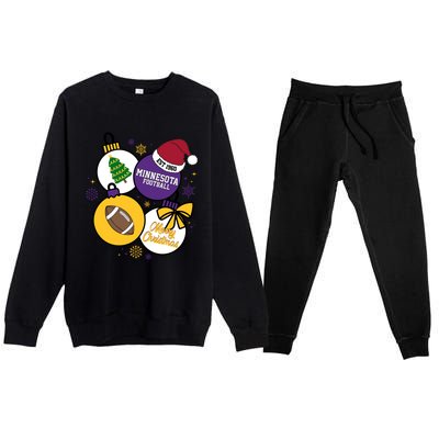 Merry Christmas Minnesota football Est 1960 Premium Crewneck Sweatsuit Set