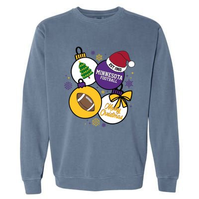 Merry Christmas Minnesota football Est 1960 Garment-Dyed Sweatshirt