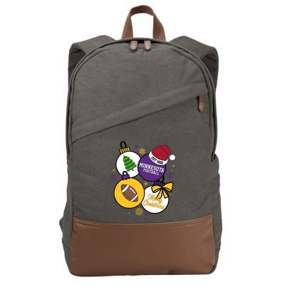 Merry Christmas Minnesota football Est 1960 Cotton Canvas Backpack