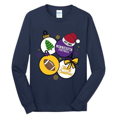 Merry Christmas Minnesota football Est 1960 Tall Long Sleeve T-Shirt