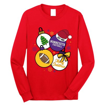 Merry Christmas Minnesota football Est 1960 Long Sleeve Shirt