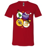 Merry Christmas Minnesota football Est 1960 V-Neck T-Shirt