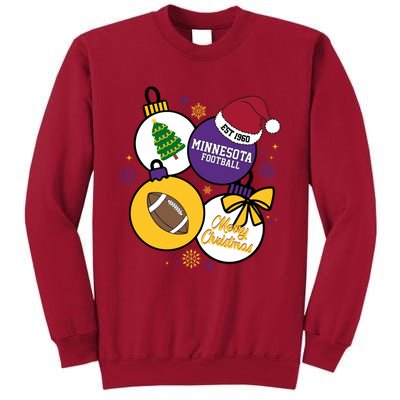 Merry Christmas Minnesota football Est 1960 Tall Sweatshirt