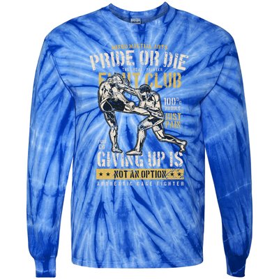 Mma Clothes Mixed Martial Arts Merchandise Distressed Mma Gift Tie-Dye Long Sleeve Shirt