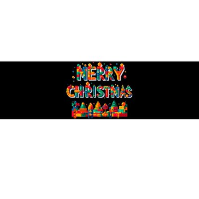 Merry Christmas Master Builder Building Bricks Blocks Lovers Bumper Sticker