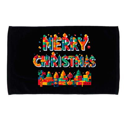 Merry Christmas Master Builder Building Bricks Blocks Lovers Microfiber Hand Towel