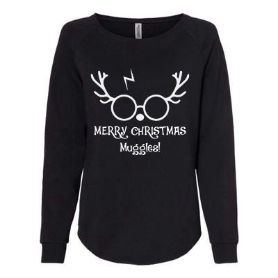 Merry Christmas Muggles Funny Christmas Womens California Wash Sweatshirt