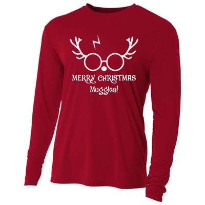 Merry Christmas Muggles Funny Christmas Cooling Performance Long Sleeve Crew