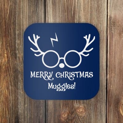 Merry Christmas Muggles Funny Christmas Coaster