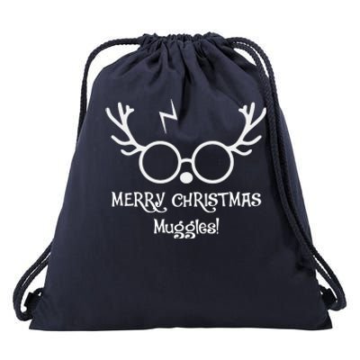 Merry Christmas Muggles Funny Christmas Drawstring Bag