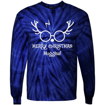 Merry Christmas Muggles Funny Christmas Tie-Dye Long Sleeve Shirt