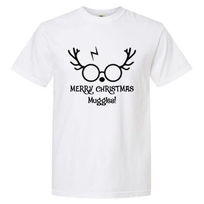 Merry Christmas Muggles Funny Christmas Garment-Dyed Heavyweight T-Shirt