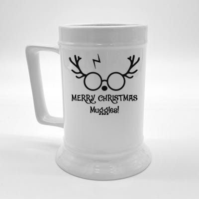 Merry Christmas Muggles Funny Christmas Beer Stein