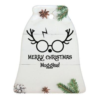 Merry Christmas Muggles Funny Christmas Ceramic Bell Ornament