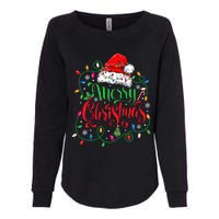 Merry Christmas Matching Family Santa Hat Lights Xmas Womens California Wash Sweatshirt