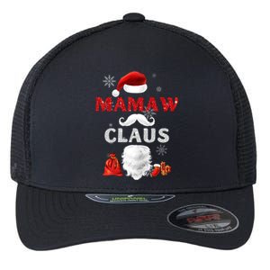 Mamaw Claus Matching Family Christmas Santa Gift Flexfit Unipanel Trucker Cap