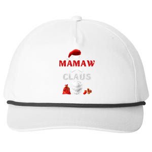 Mamaw Claus Matching Family Christmas Santa Gift Snapback Five-Panel Rope Hat